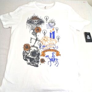 Day of the Dead el Día de Muertos Graphics Tee Shirt Large NWT